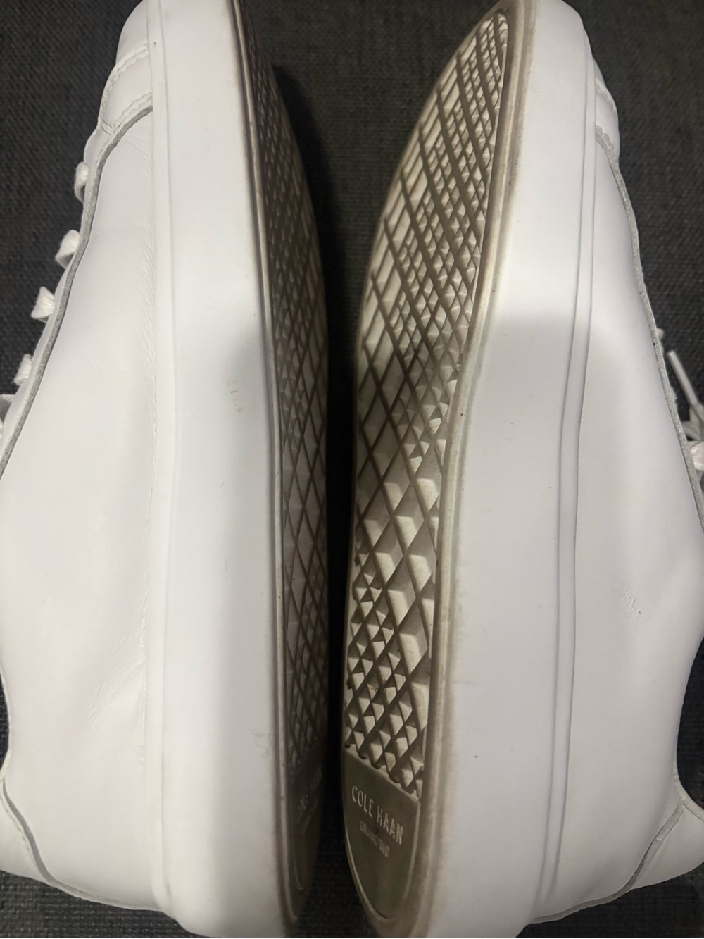Cole Haan Women’s White Leather Sneakers Grand 360 Pre Owned Size 8 Lace Up - Picture 8 of 9